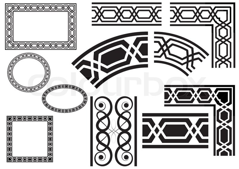 Border, Border, Corner Decorated With Stock Vector Colourbox 800x566 Border, Border, Corner Decorated With Stock Vector Colourbox