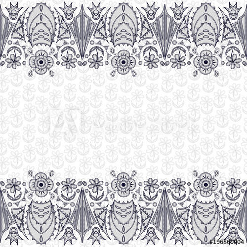 Card With Geometric Floral Border Vector Abstract Background 500x500 Card With Geometric Floral Border Vector Abstract Background