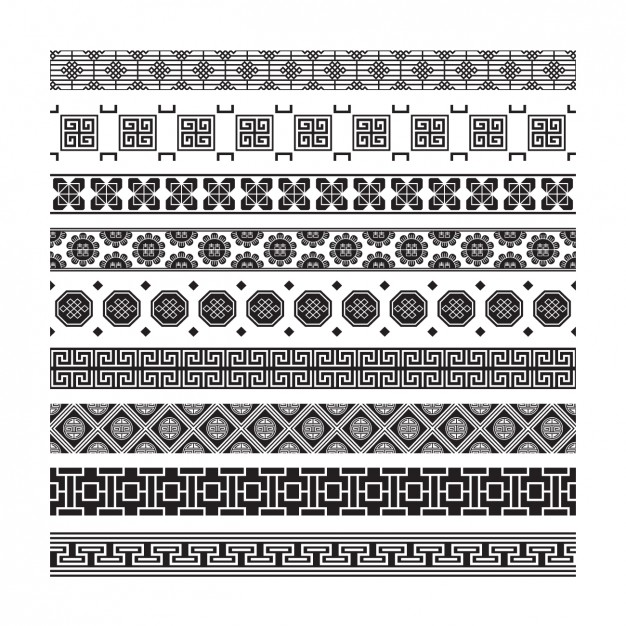 Geometric Border Collection In Black And White Vector Free Download 626x626 Geometric Border Collection In Black And White Vector Free Download