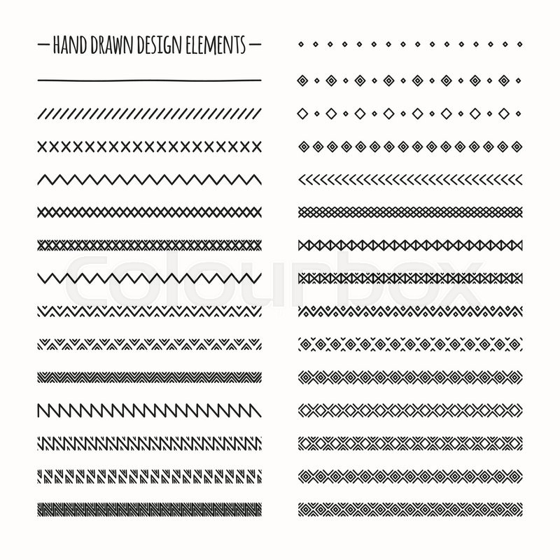 Hand Drawn Vector Line Border Set And Stock Vector Colourbox 800x800 Hand Drawn Vector Line Border Set And Stock Vector Colourbox