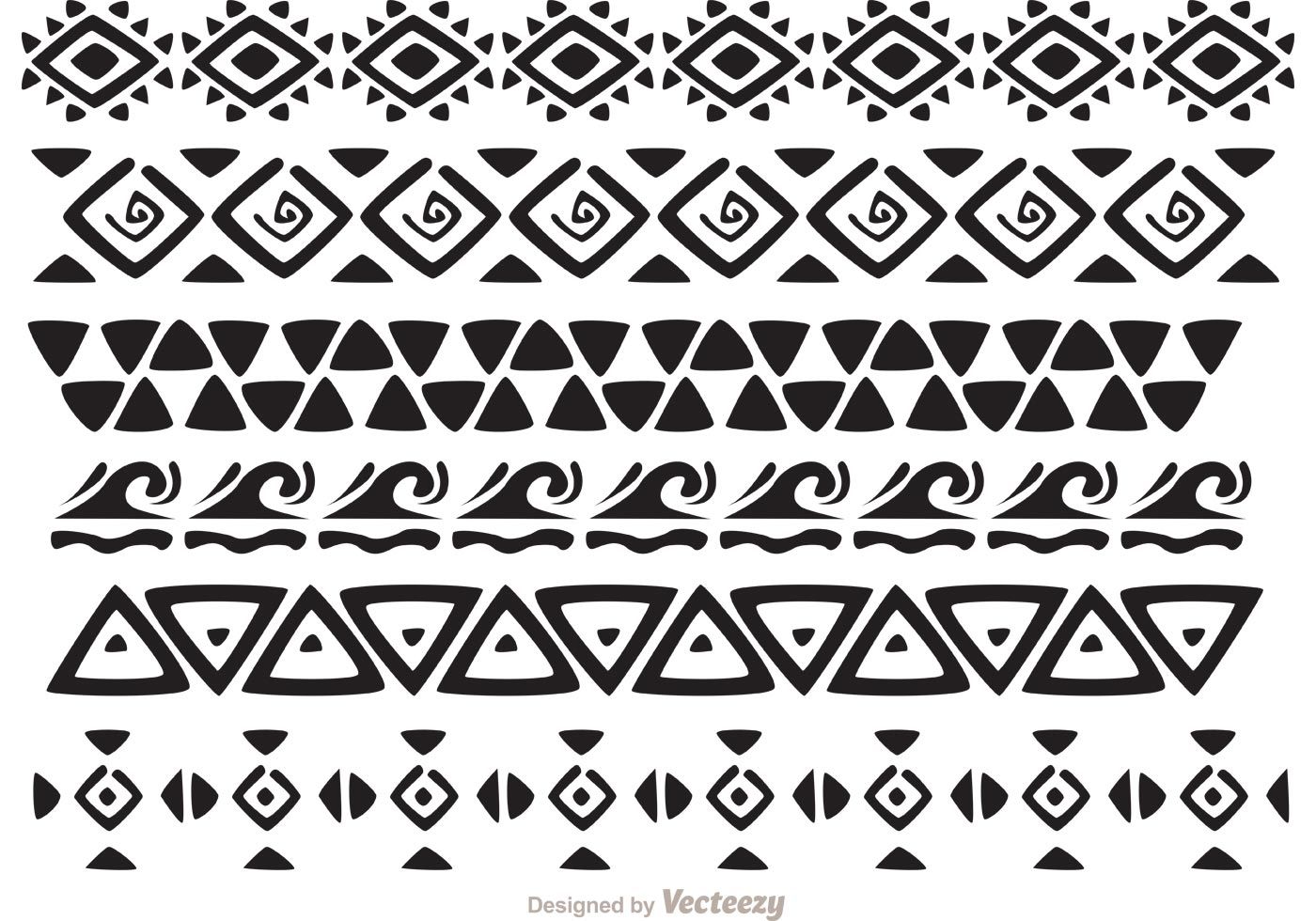 Hawaiian Tribal Pattern Vectors Pack 1400x980 Hawaiian Tribal Pattern Vectors Pack