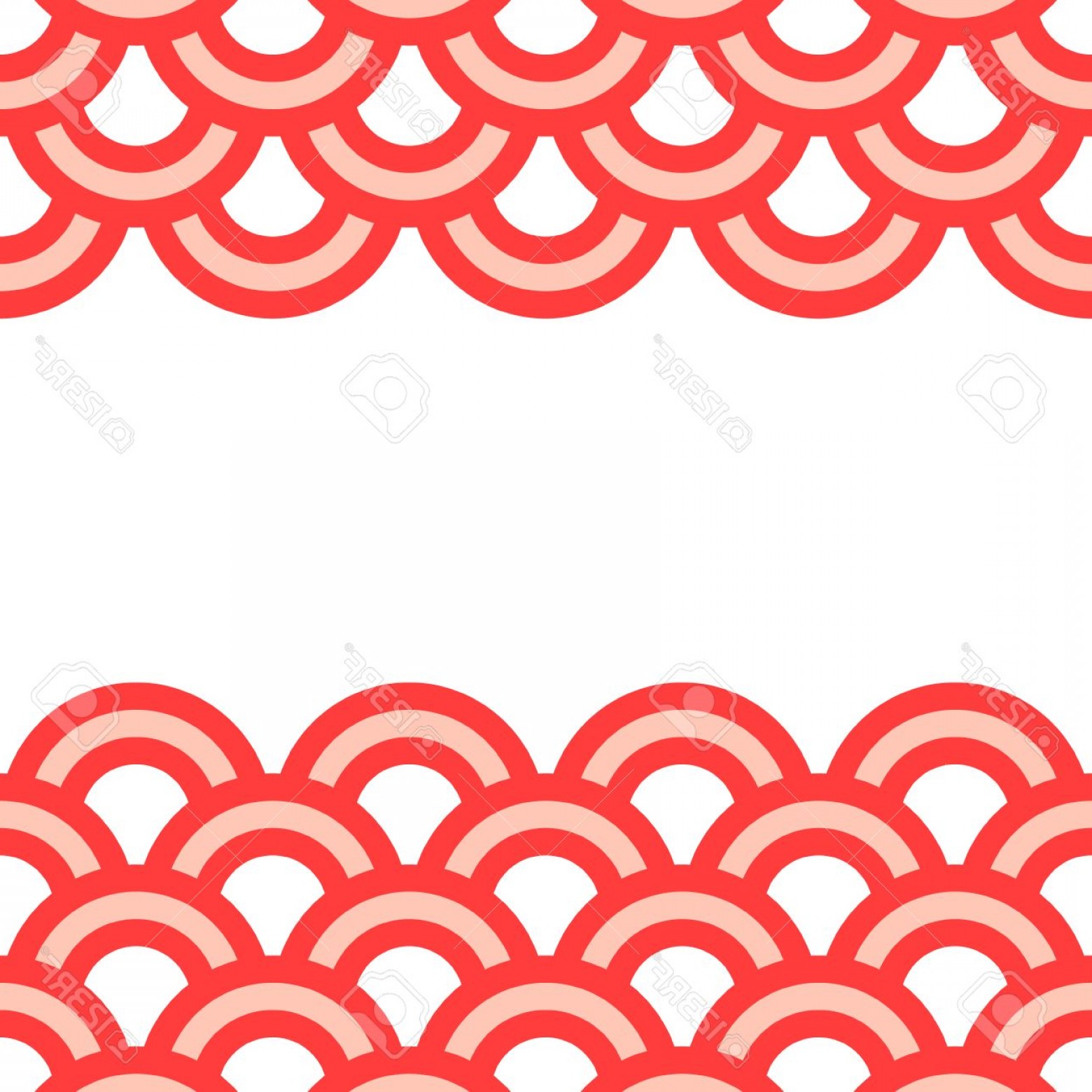 Photostock Vector Geometric Scallop Seamless Pattern Border 1560x1560 Photostock Vector Geometric Scallop Seamless Pattern Border