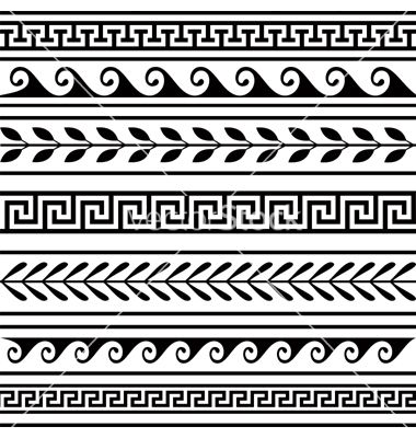 Set Of Geometric Borders Vector Wood Burning Ancient Greek Art 380x400 Set Of Geometric Borders Vector Wood Burning Ancient Greek Art