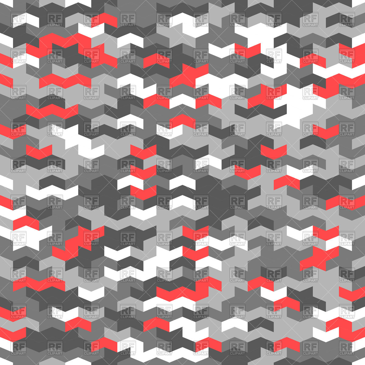 1200x1200 Geometri Pattern With Gray, Red And White Arrows Geometric Modern