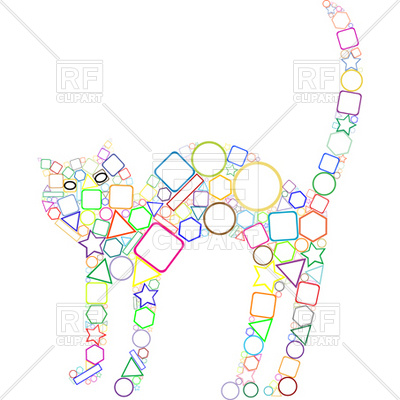 400x400 Geometric Cat Vector Image Of Backgrounds, Textures, Abstract