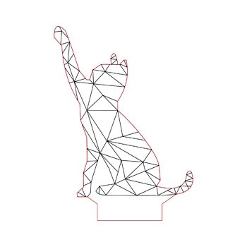 350x350 Geometric Greeting Cat Illusion Lamp Plan Vector Op