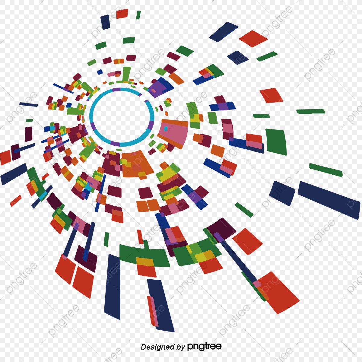 1200x1200 Colorful Abstract Geometric Circle, Abstract Vector, Geometric