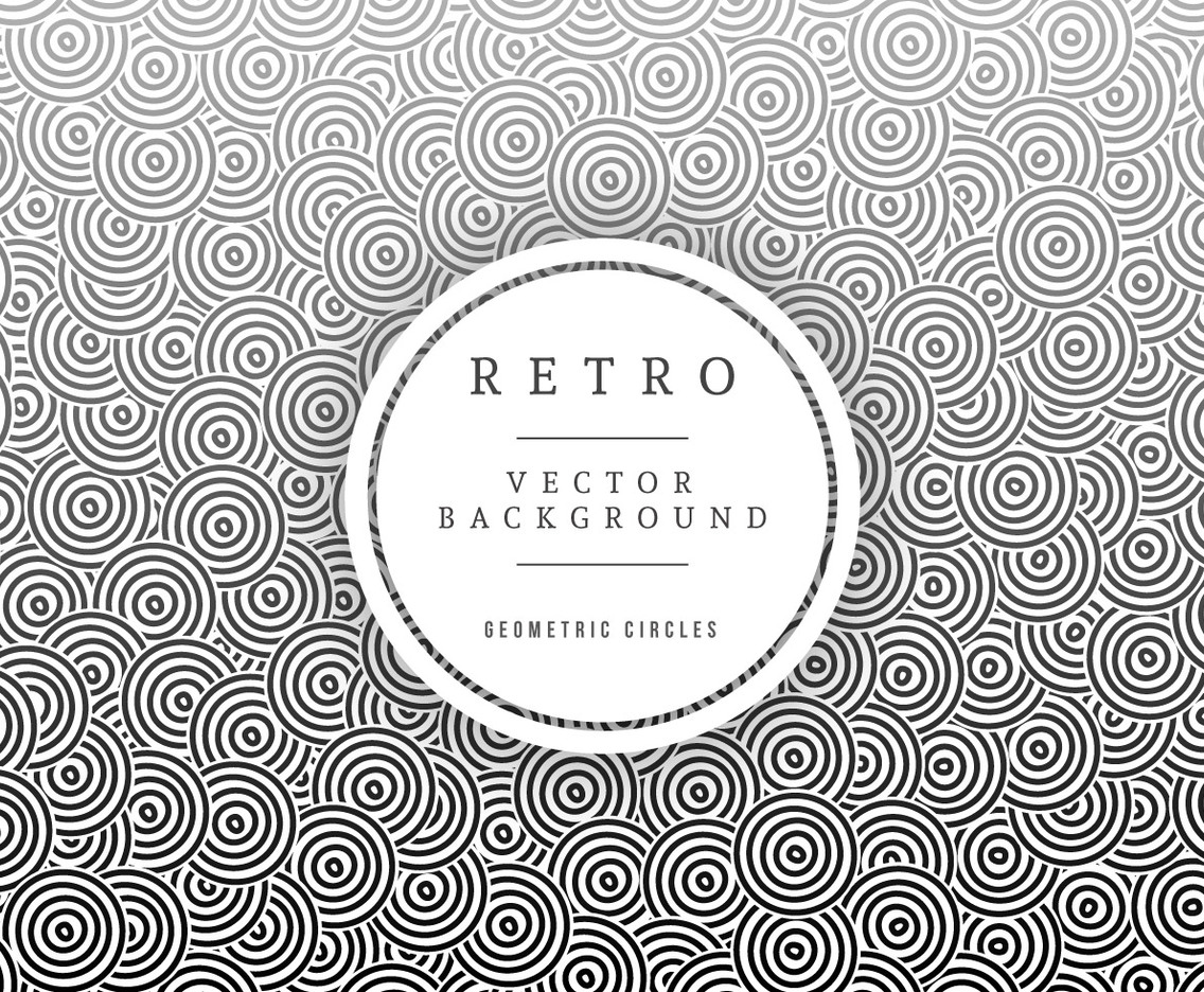 1136x936 Geometric Circles Retro Vector Background Vector Art Graphics