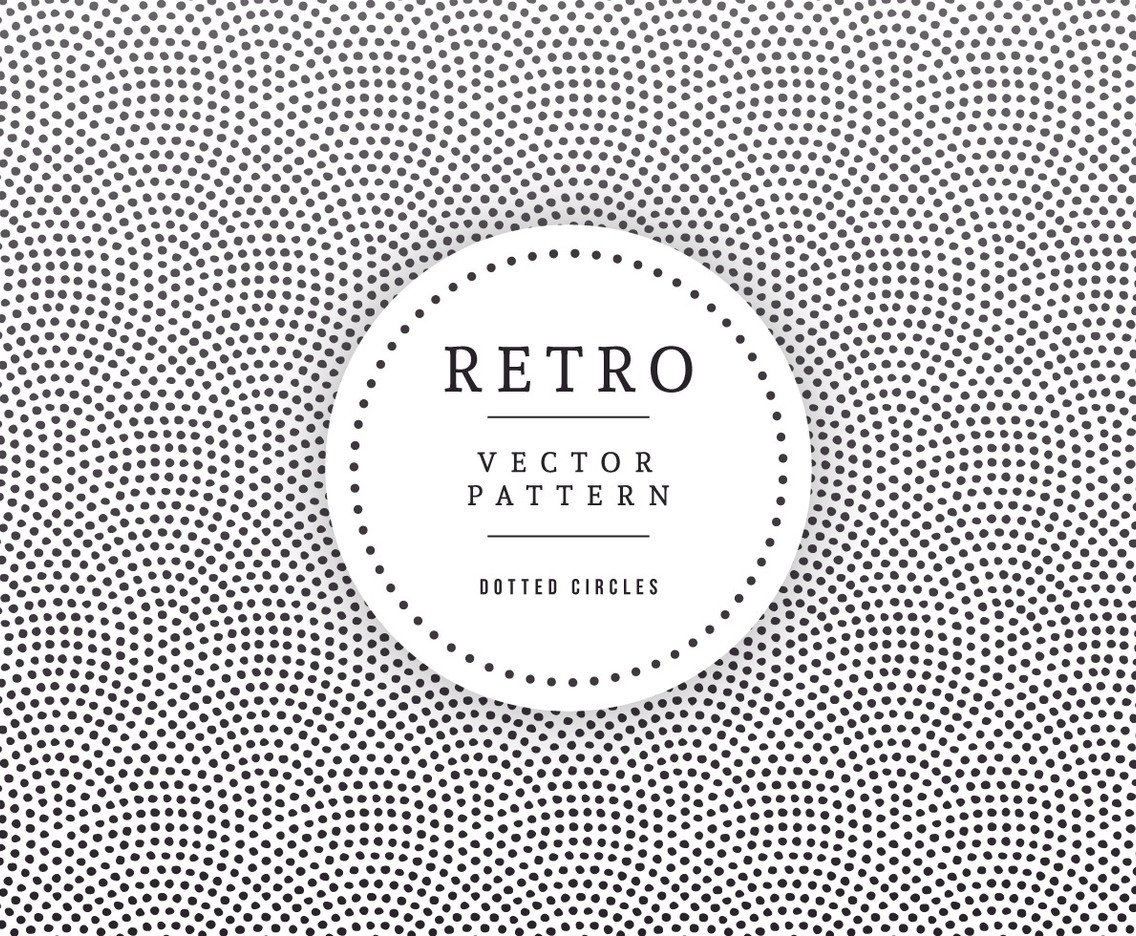 1136x936 Geometric Dotted Circles Retro Background Vector Art Graphics