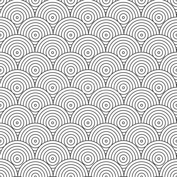 600x600 Vector Geometric Pattern Tile Mosaic Circles Vector Illustration