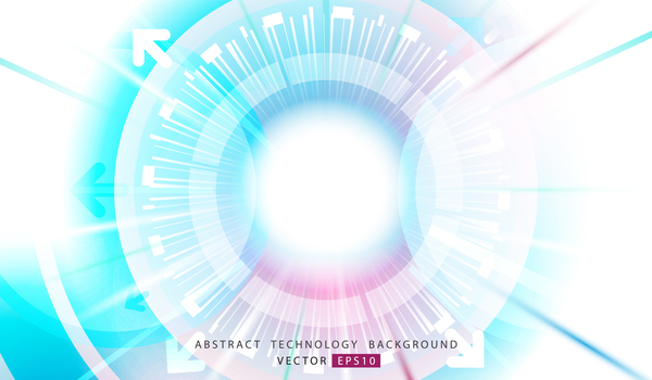 600x350 Abstract Technology Geometric And Circle Vector Background Free
