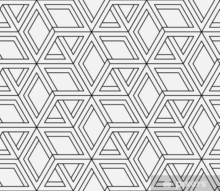 700x607 Seamless Geometric Pattern In Op Art Design Vector Art Door