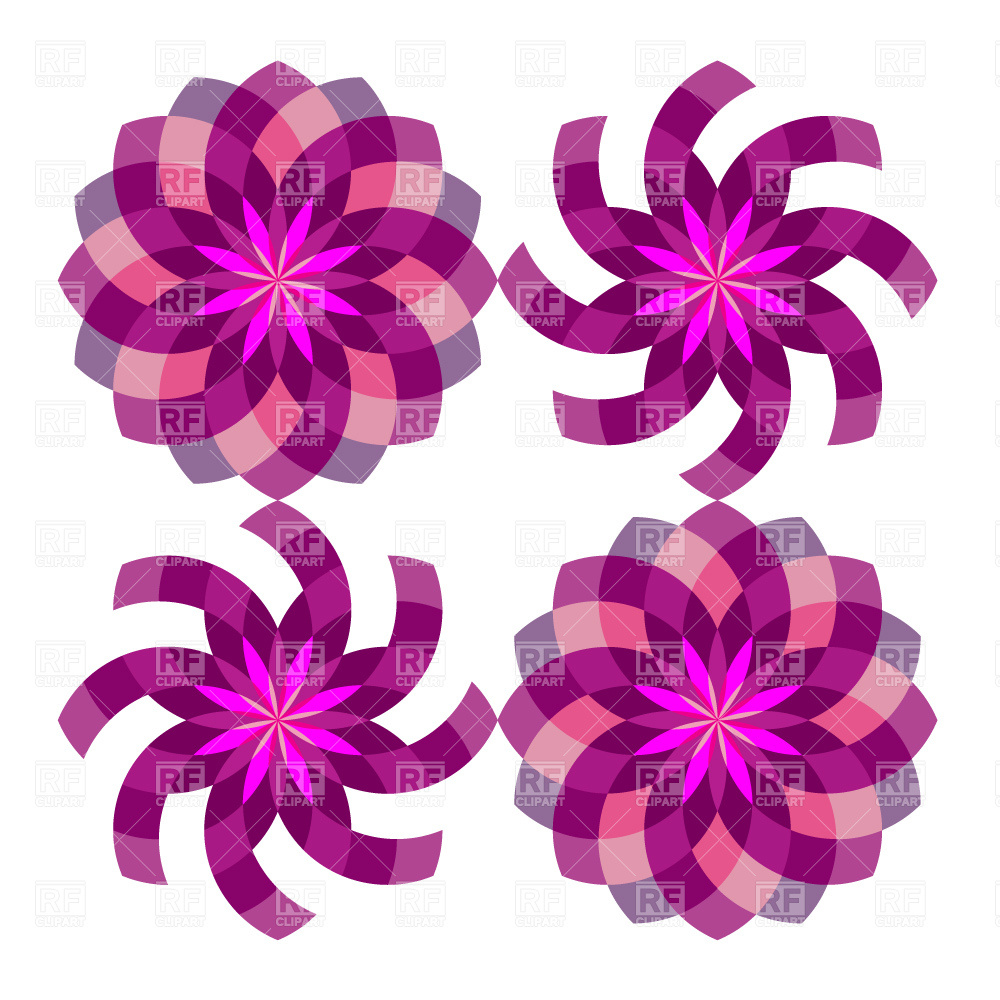 Symbolic Geometric Flowers Vector Image Of Design Elements 1000x1000 Symbolic Geometric Flowers Vector Image Of Design Elements
