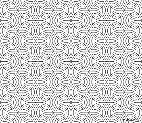 Vector Modern Seamless Sacred Geometry Pattern Black And White 500x433 Vector Modern Seamless Sacred Geometry Pattern Black And White