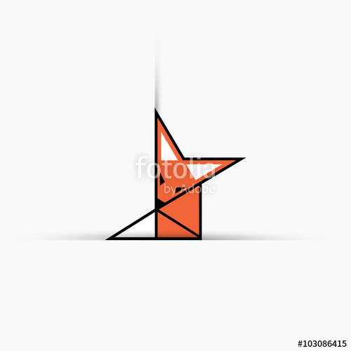 500x500 Geometric Fox Symbol Stock Image And Royalty Free Vector