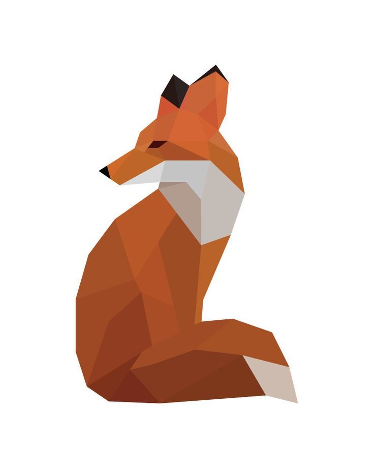 736x919 Image Result For Little Fox Vector Line Geometric Foxwood