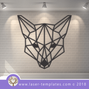 300x300 Laser Cut Geometric Fox Vector Template, Download Online Today