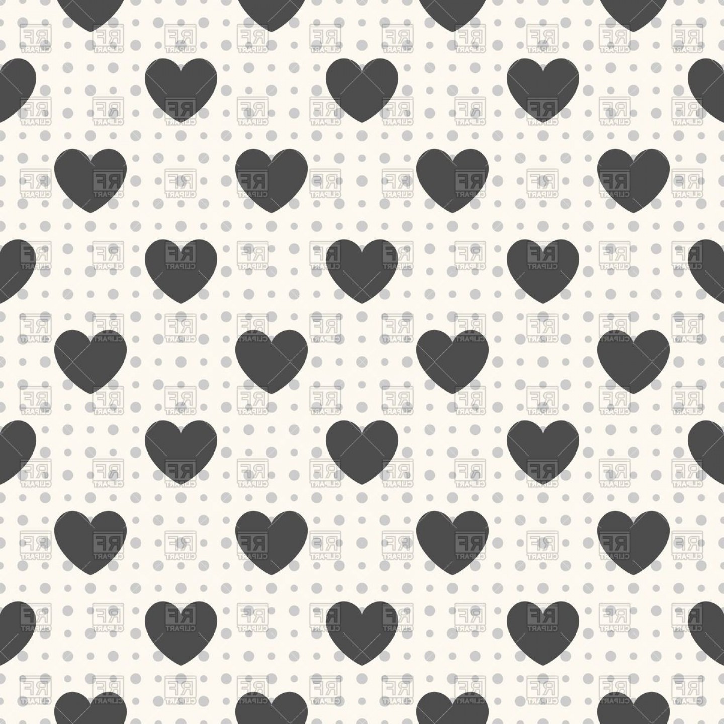 Seamless Geometric Pattern With Black Hearts Vector Clipart Soidergi 1440x1440 Seamless Geometric Pattern With Black Hearts Vector Clipart Soidergi