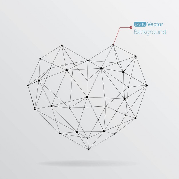 Background With A Geometric Linear Heart Vector Free Download 626x626 Background With A Geometric Linear Heart Vector Free Download