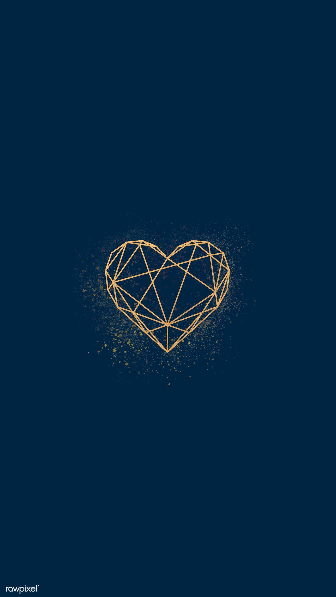 Download Premium Vector Of Shimmering Golden Geometric Heart 1400x2488 Download Premium Vector Of Shimmering Golden Geometric Heart