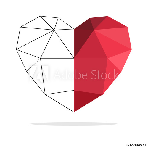 Geometric Heart 500x500 Geometric Heart