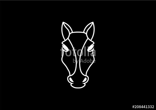 500x354 Horse Head Geometric Lines Silhouette For Logo Vector