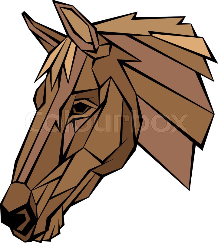 720x800 Horse Vector Illustration Geometric Stock Vector Colourbox