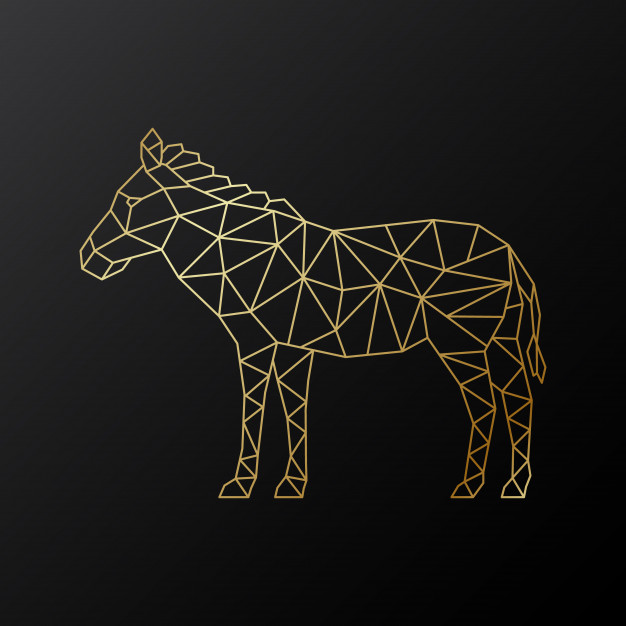 626x626 Vector Geometric Zebra Emblem Vector Premium Download