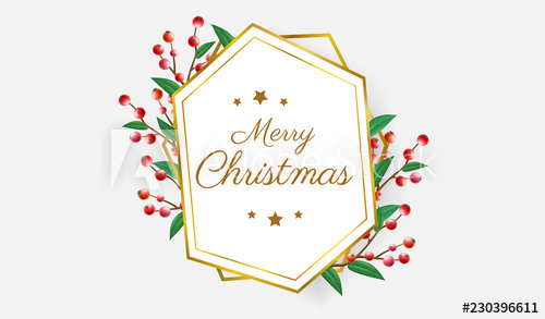 500x293 Hexagonal Geometric Frame With Golden Stroke, Simple Shapes