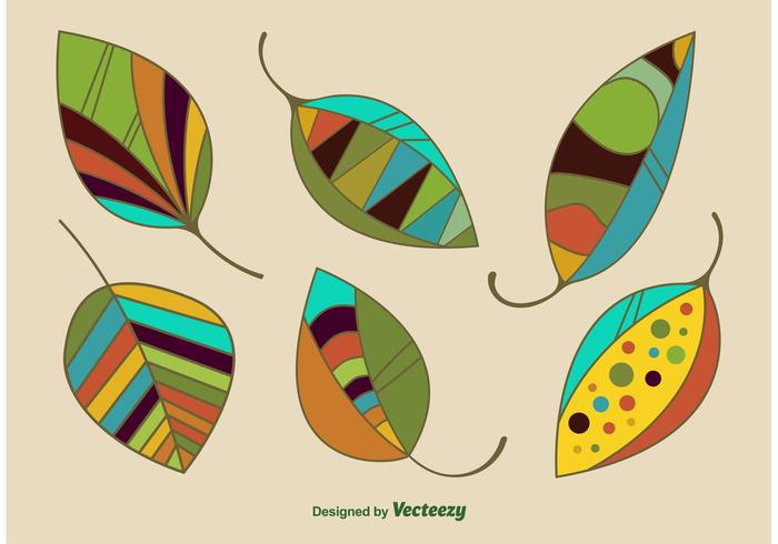 700x490 Modern Geometric Leaves Vectors
