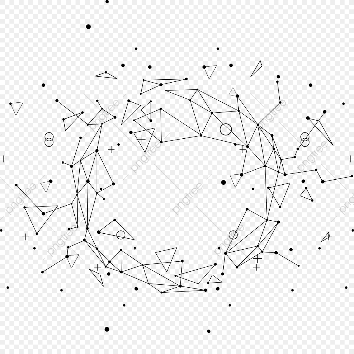 1200x1200 Abstract Geometric Line With Triangle And Vector, Abstract