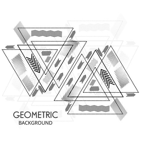 490x490 Abstract Geometric Triangle Shape Lines Vector Illustration