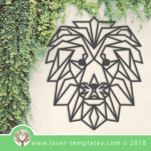 300x300 Laser Cut Geometric Lion Vector Template, Download Online Today
