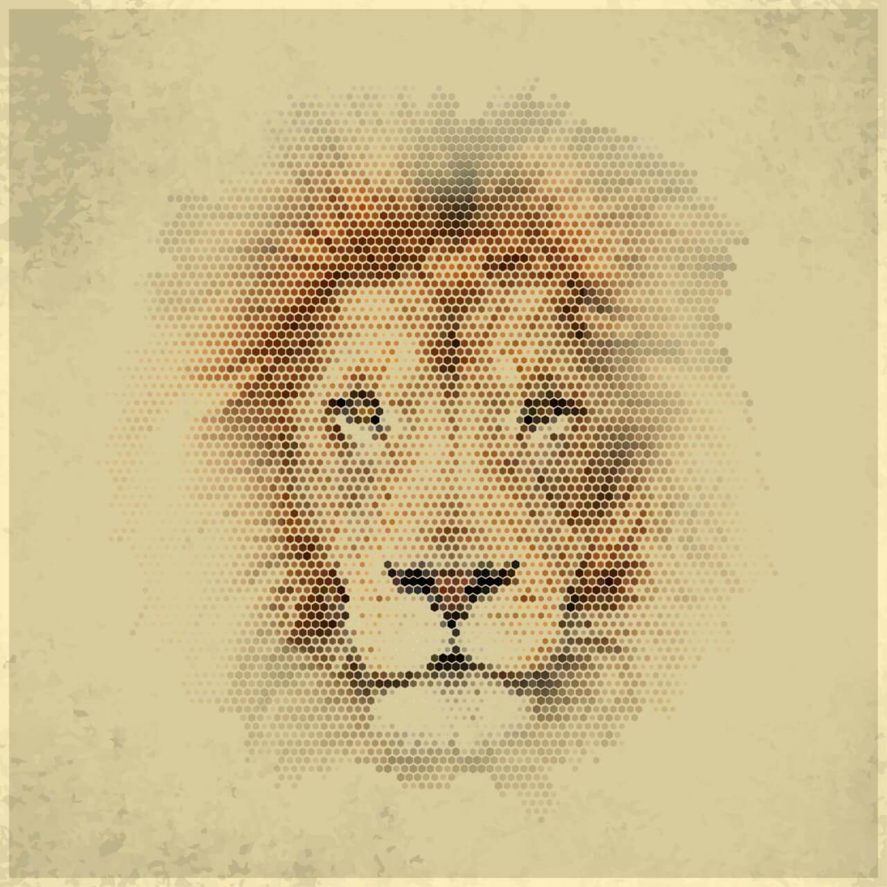 1280x1280 Free Vector Vintage Geometric Lion