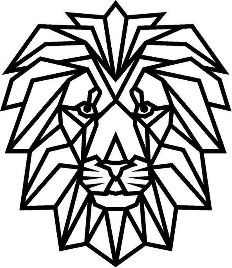 Geometric Lion Vector at Vectorified.com | Collection of ...