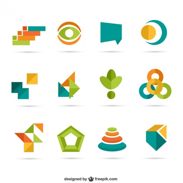626x626 Colorful Geometric Logos Vector Free Download