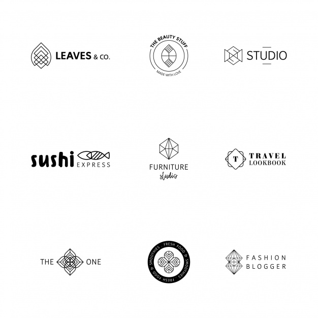 626x626 Geometric Logo Collection Vector Free Download
