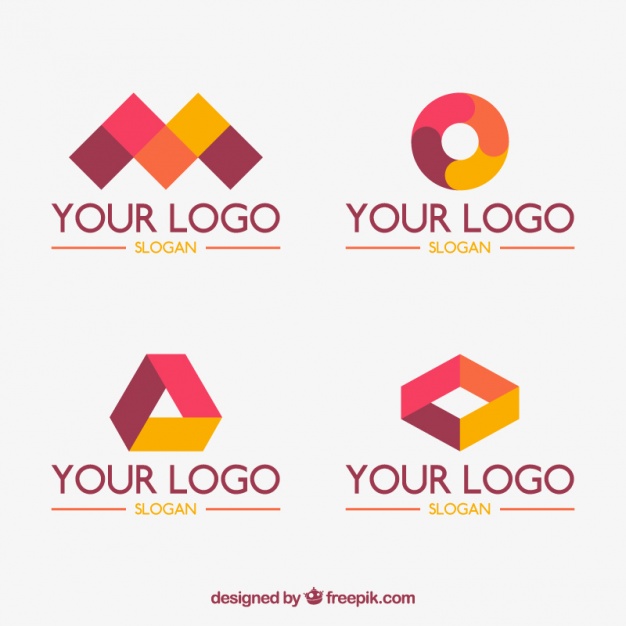 626x626 Set Of Four Geometric Logos Vector Free Download