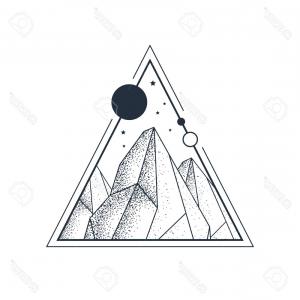 300x300 Hand Drawn Mountains Vector Illustration Set Catchsplace