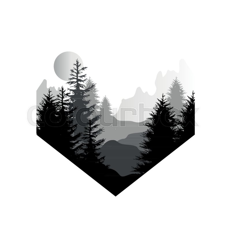 800x800 Beautiful Nature Landscape With Stock Vector Colourbox