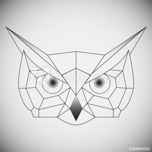 Geometric Owl Vector At Vectorified.com 