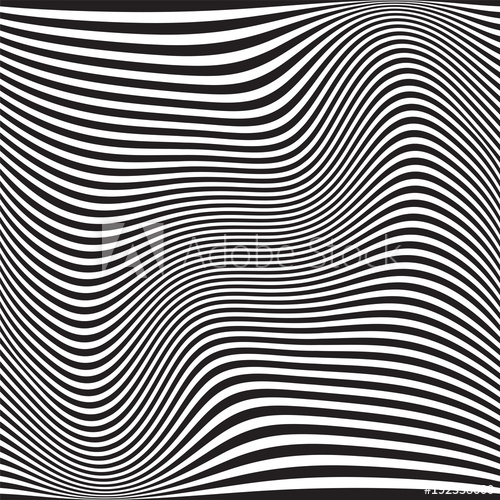 500x500 Abstract Geometric Pattern Vector Illustration Wavy Black White