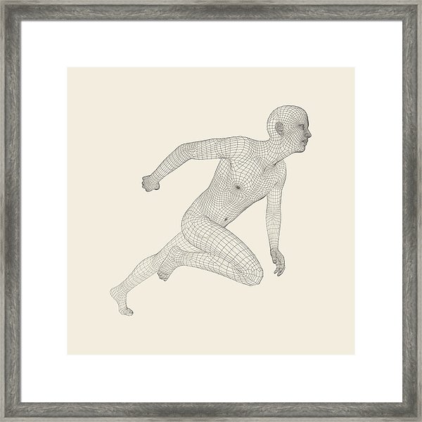 Geometric Running Man Vector