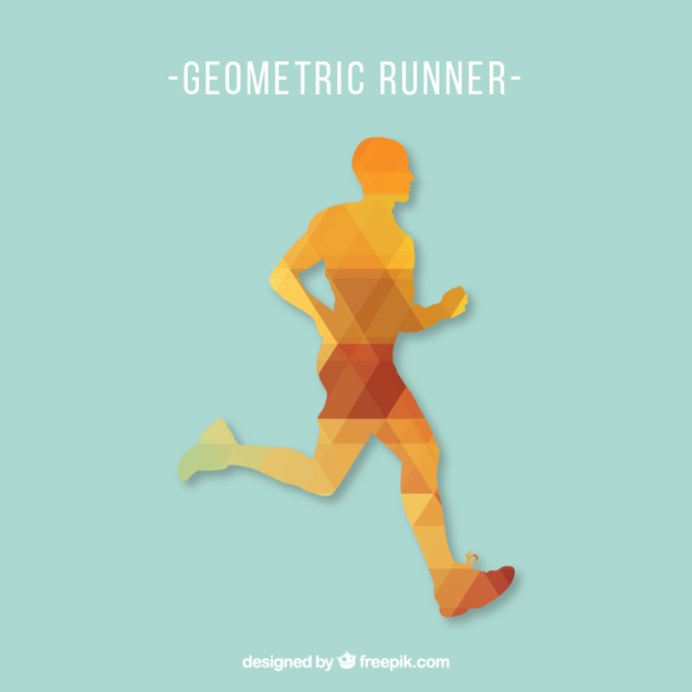 626x626 Geometric Running Men Vector Free Download