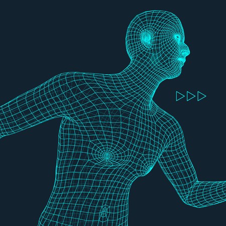 450x450 Running Man Polygonal Design Model Of Man Geometric Design