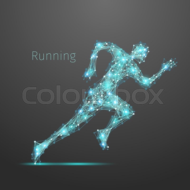 800x800 Running Man Polygonal Vector Stock Vector Colourbox