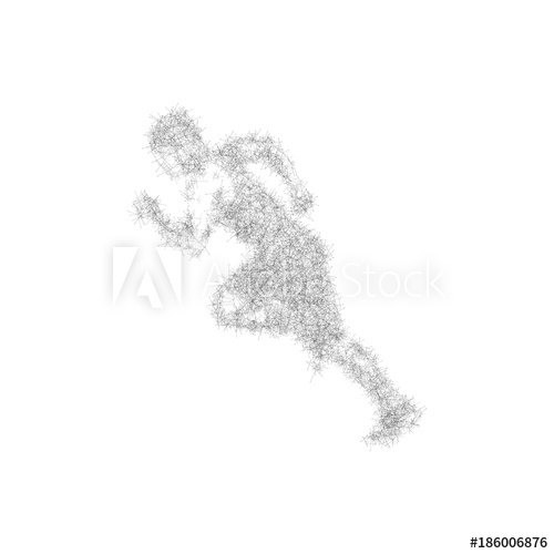500x500 Running Man Modern Abstract Polygon Vector Design Abstract