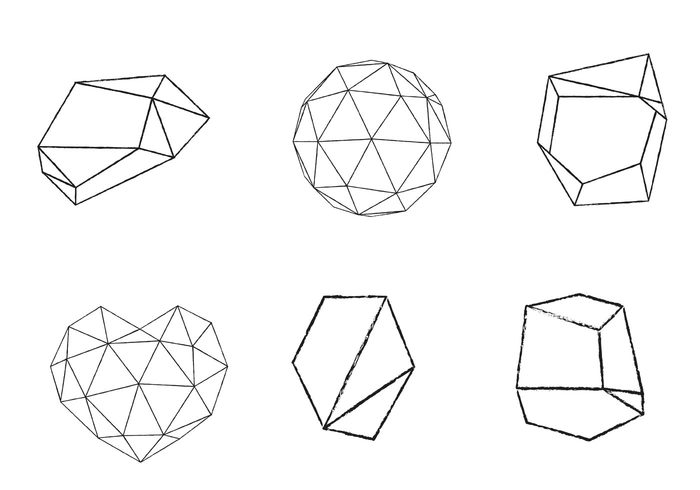 700x490 Free Vector Geometrical Shape Set