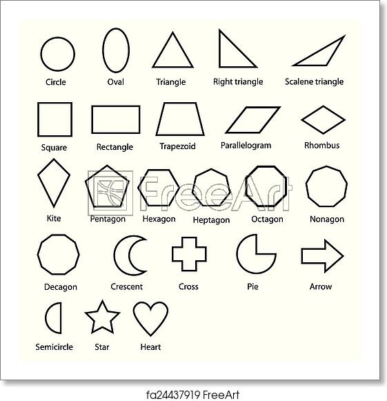 561x581 Free Art Print Of Geometric Shapes Vector Image Of Shapes Chart