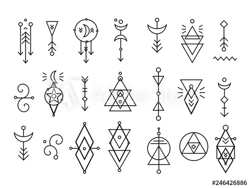 500x377 Hipster Sacred Geometric Shapes Vector Set